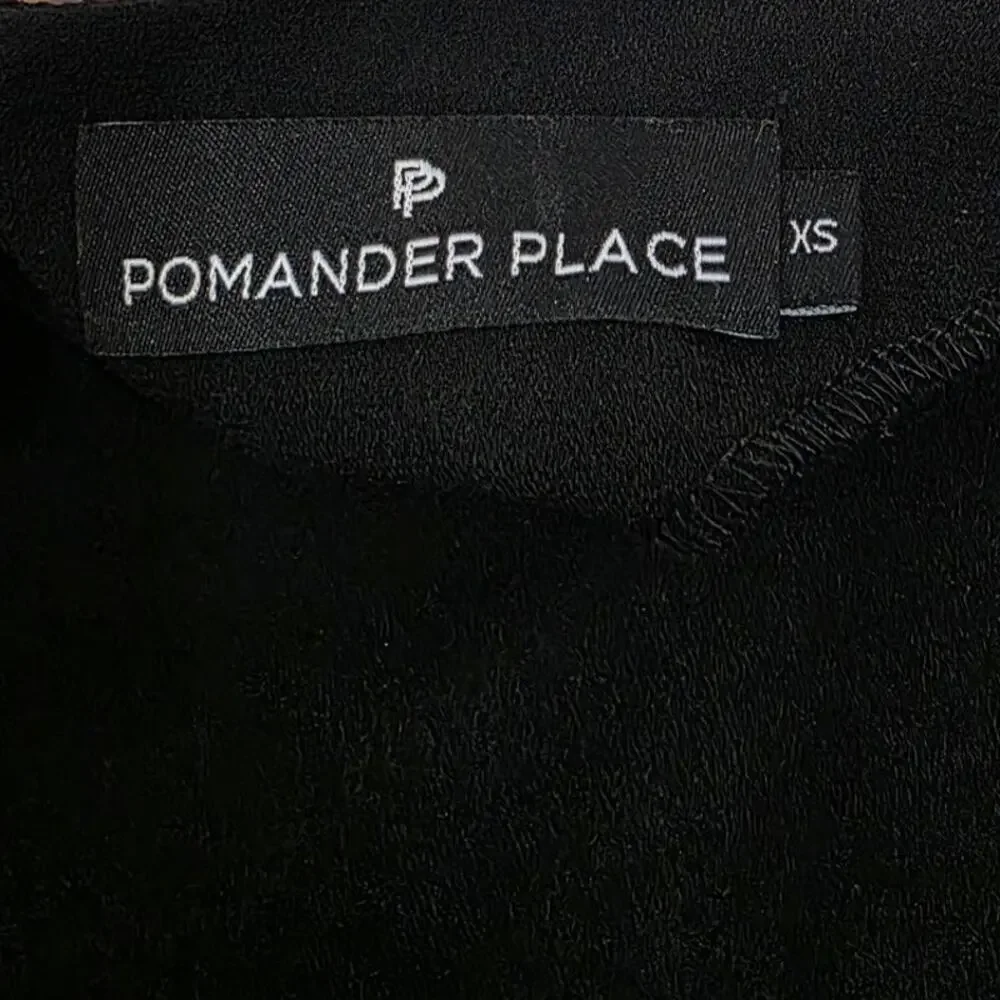 Tuckernuck Pomander Carlota Peplum Blouse in Black with Billowy Sleeves Size XS
